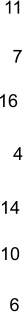 14 16 11 10 6 4 7